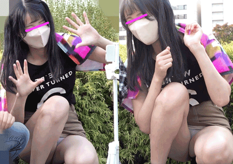アイドルライブ前のうきうきJDTikTokに夢中でまん肉もっこり?