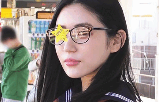 【再販】【電車チカン】★黒髪セーラー服のメガネ美少女がまさかのド変態J○だった★車内で生チン突っ込まれて自ら立ちオナ絶頂 ※訳アリ再販