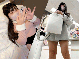 コートの下はエロ尻丸見え！むちむちコンカフェ嬢のお尻を生々しく撮りまくる！